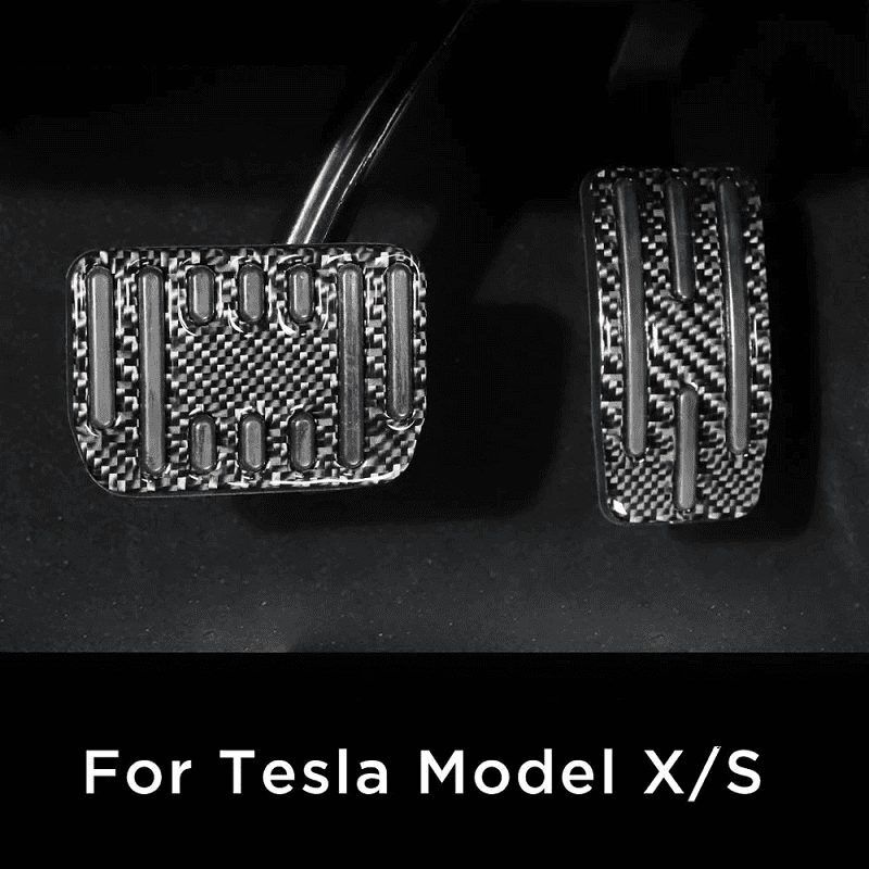 Tesla Model X Model S carbon fibre Pedal Set Tesla Model X Model S carbon fibre Pedal Set