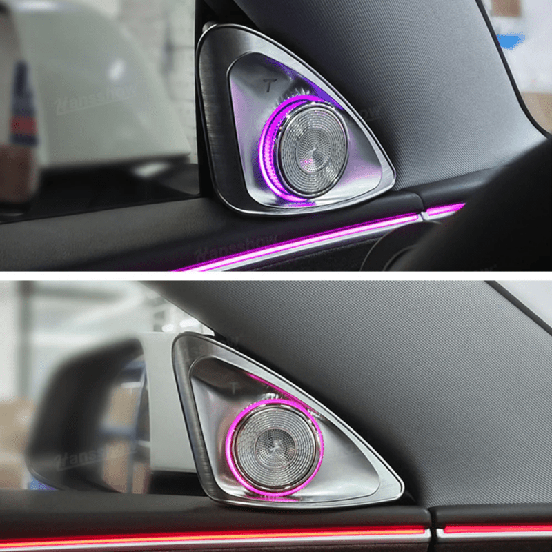 Tesla Model 3 Y Rotating Speaker 4D Audio Tweeter With LED Ambient Lighting