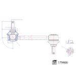 Tesla Model X Front Stabiliser Link Febi 179466 Diagram