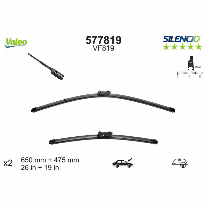 VF819 Silencio Flap Wiper Blade