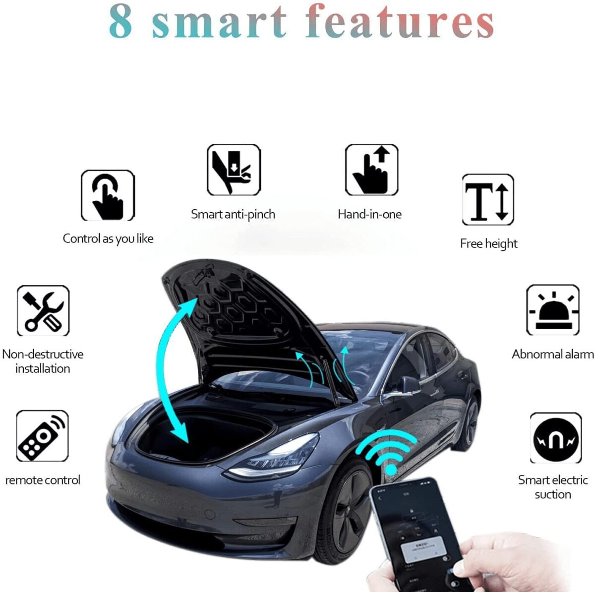 Model Y Power Frunk Lift Kit Features Y Power Frunk Lift Kit Features