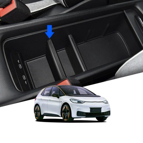vw id.3 centre console divider black storage organiser uk