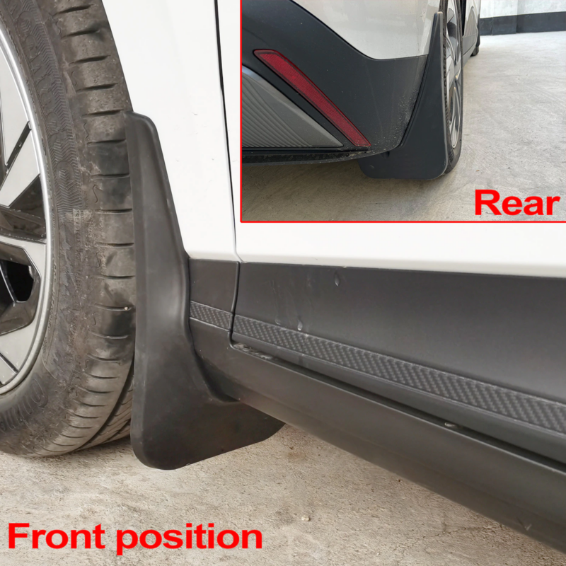 mg 4 mud flaps - set of four on vehicle