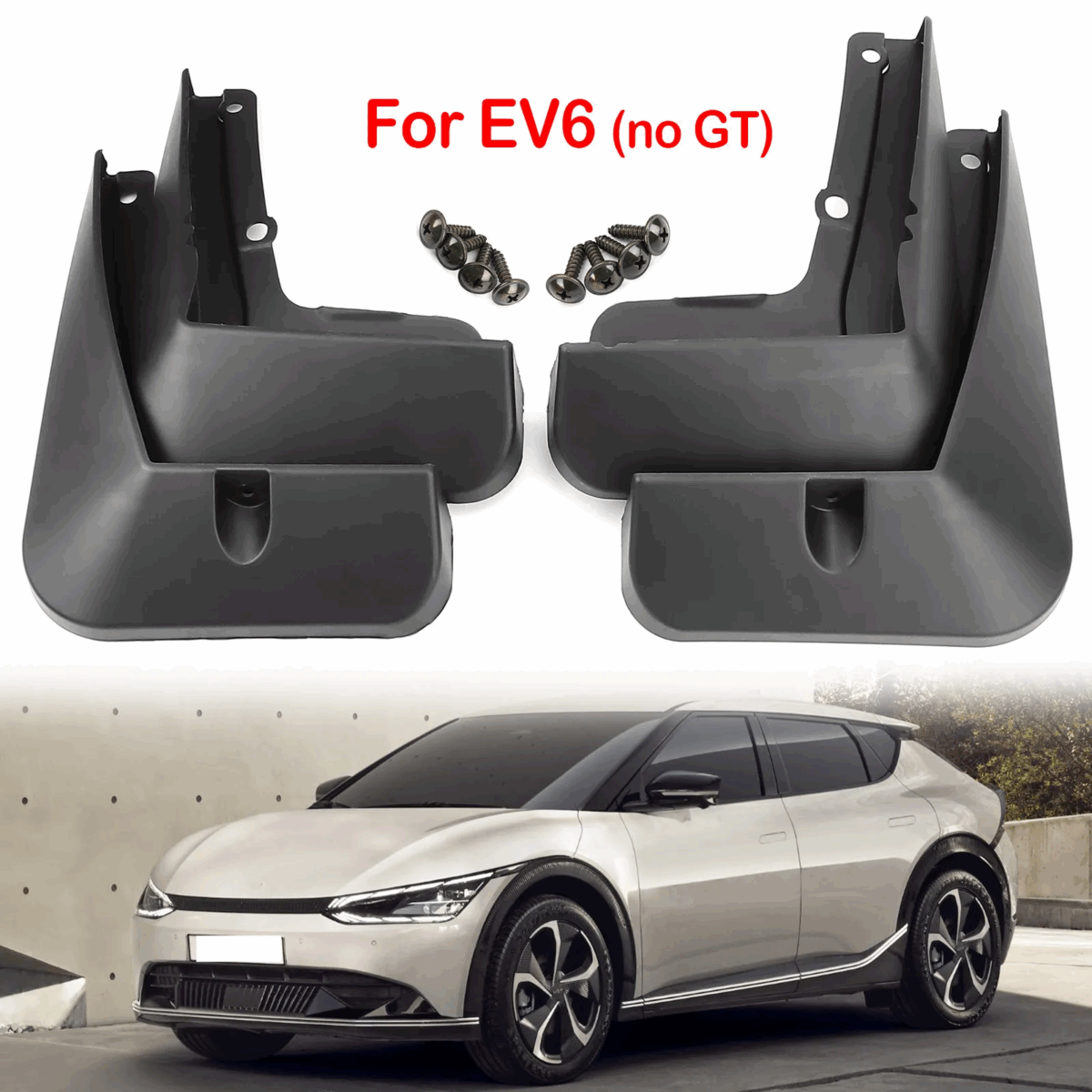 kia ev6 mud flaps matte black 4 pack uk