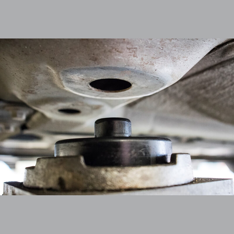 Powerflex 75-1002 Tesla Jack Pad offered to a vehicle