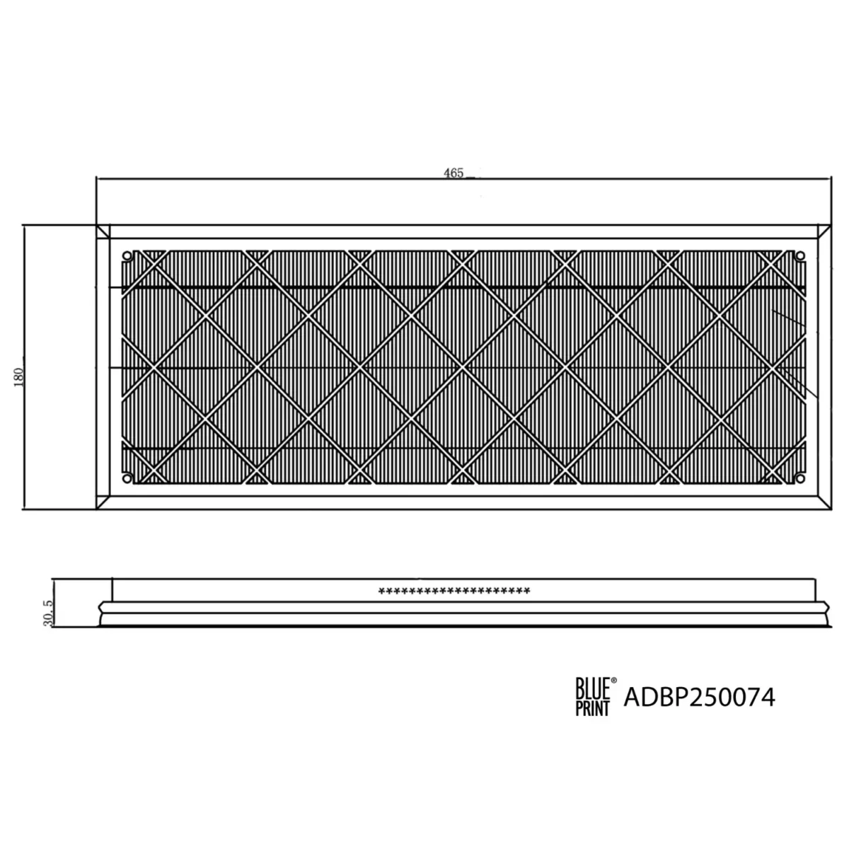 Model Y HEPA Filter Blue Print ADBP250074