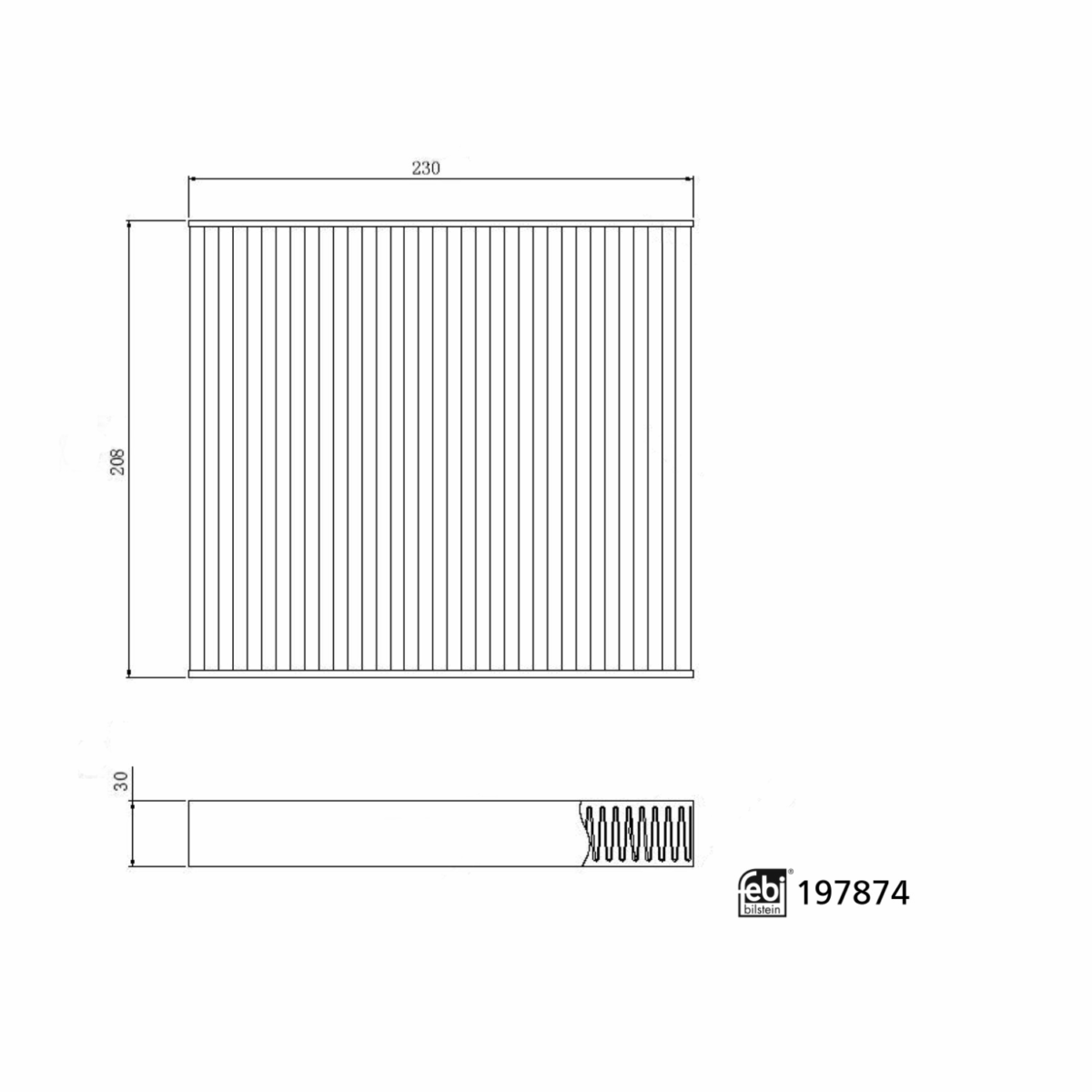 Tesla Model S 𝕏 Cabin Air Filter 2021 onwards Febi 197874
