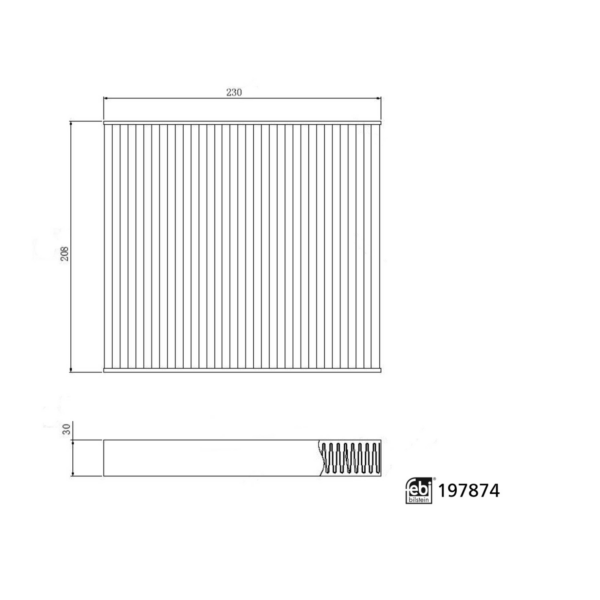 Tesla Model S 𝕏 Cabin Air Filter 2021 onwards Febi 197874