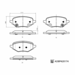 MG ZS Rear Brake Pads ADBP420174