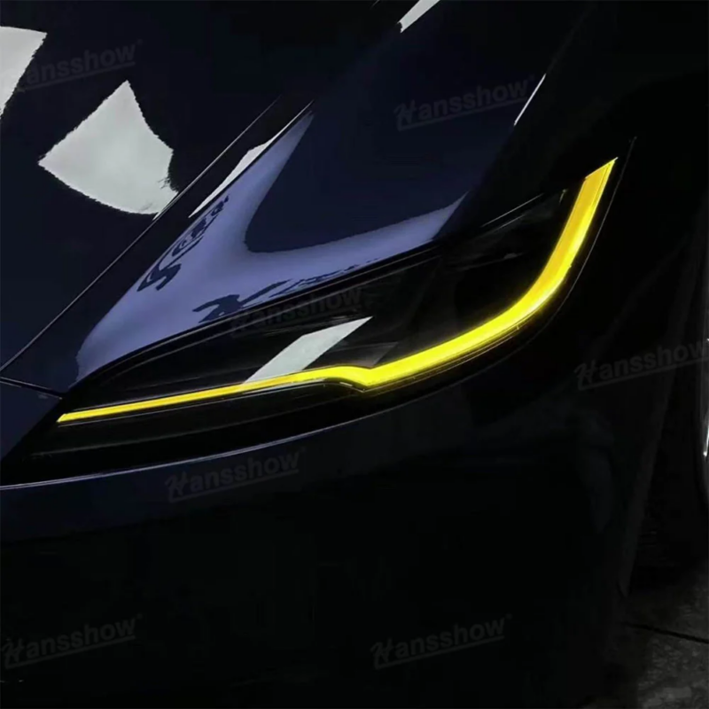 Tesla Model 3 Y Daytime Running Lights Headlights DRL Upgrade Kit Yellow