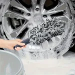 Wheel Brush in Use