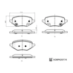 MG ZS Rear Brake Pads ADBP420174
