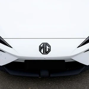 MG4 black badge kit with front and rear badge covers